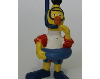 Figura de PVC de BERT de Barrio Sésamo, década de 1990, 7,6 cm (3"), de Bullyland, artículo de importación alemana.