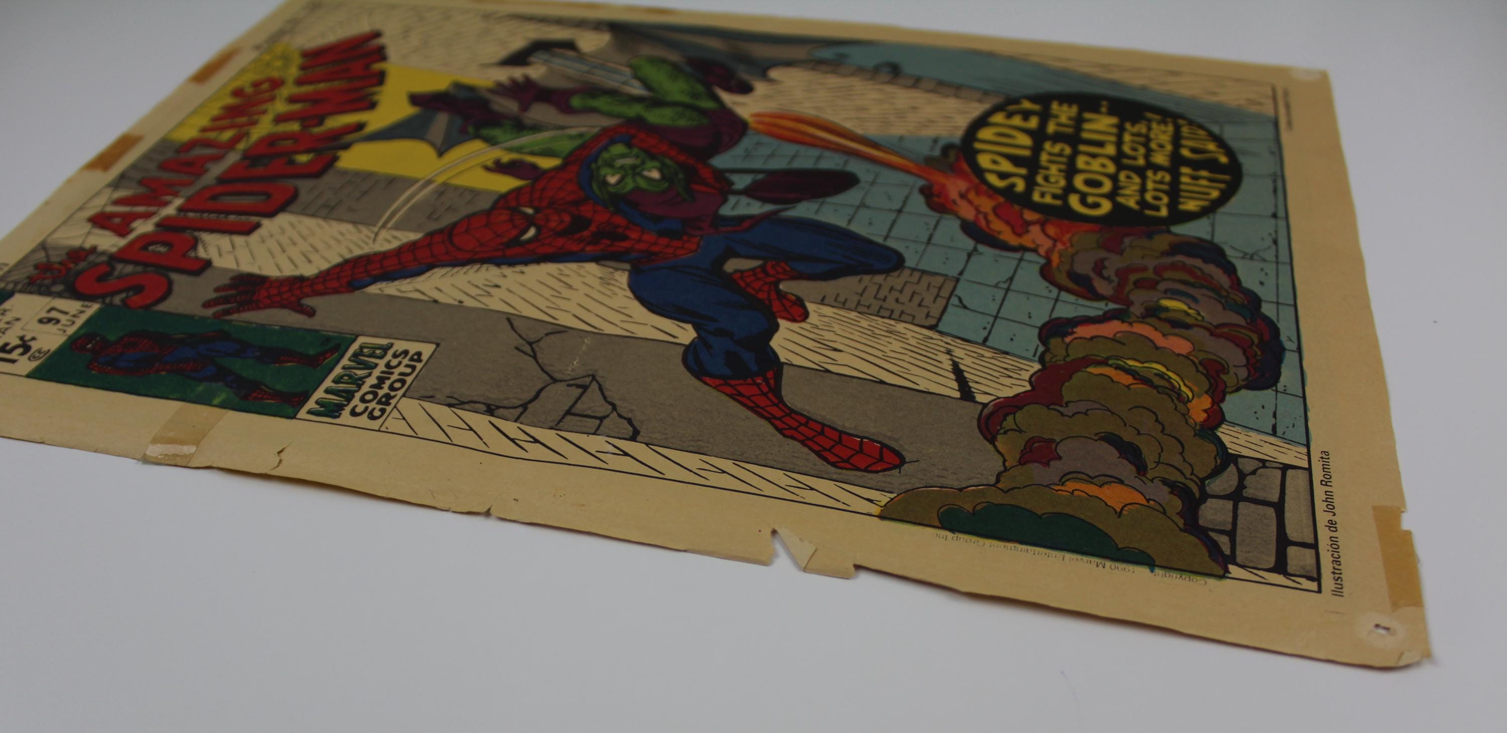 1990 SPIDER-MAN & Green GOBLIN Poster by John Romita 14.5" X 10.5 ...