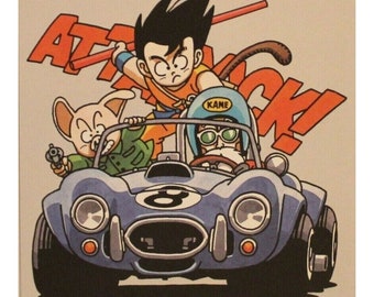 1996 Dragon Ball DOUBLE-SIDED MINIPOSTER 2 Posters in 1 - 10" x 7" (25.5 x 18 cm.) Son Goku #117