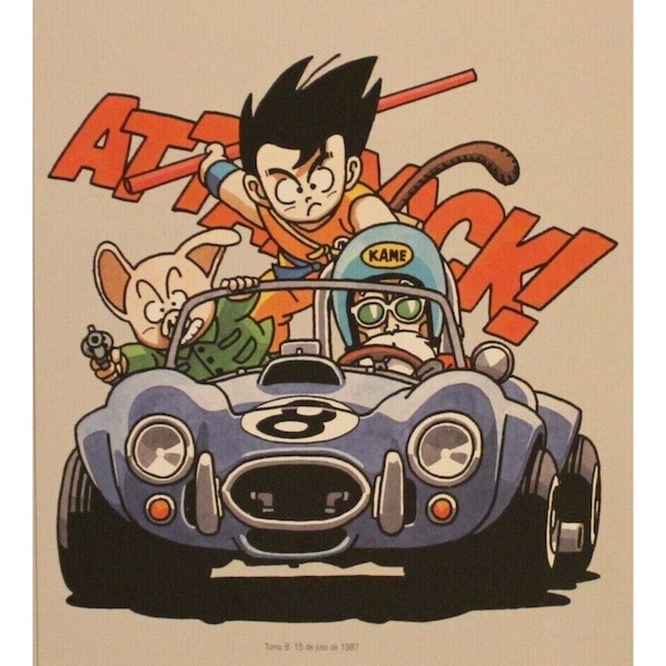 1996 Dragon Ball DOUBLE-SIDED MINIPOSTER 2 Posters in 1 - 10" x 7" (25.5 x 18 cm.) Son Goku #117