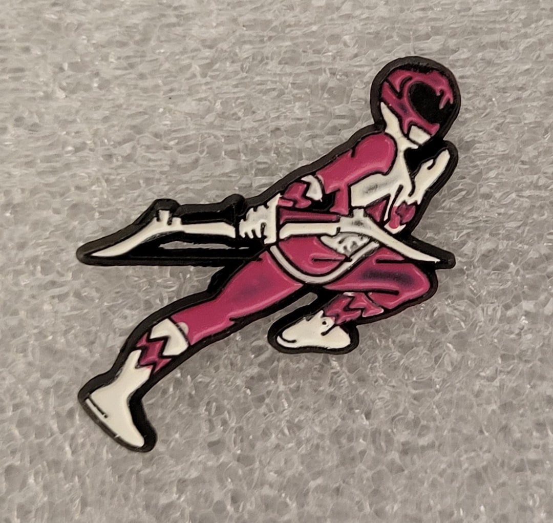 Web Ranger Pin 1995 PINK RANGER Lapel Pin 1.2