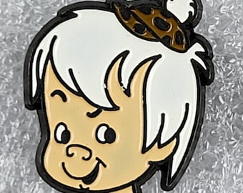 Pin de solapa BAMM-BAMM RUBBLE, año 2000, 2,25 x 1,75 cm (0,9" x 0,7"), Los Picapiedra, de Hanna-Barbera. Artículo vintage.