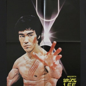 1987-88 BRUCE LEE Plakat aus einer Zeitschrift - 54,5 x 40,5 cm. (55 cm x 40 cm) - Spanischer Vintage Artikel #26