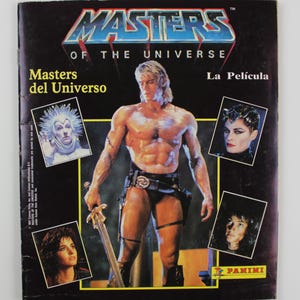 1987 MASTERS Of The UNIVERSE Trading Cards-album 100% compleet (225 kaarten) Goede staat 27 x 23 cm (10,6" x 9,1") Geen centrale pagina Panini