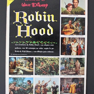 1976 Verhaal van ROBIN HOOD & His Merrie Men Spaans vintage ruilkaartenboek 100% compleet! - 28 x 21 cm (11" x 8,3") Novaro Walt Disney