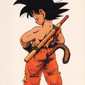 Postal original española vintage de DRAGON BALL de 1992, 15 x 10,5 cm (6" x 4,15") Son Goku #11