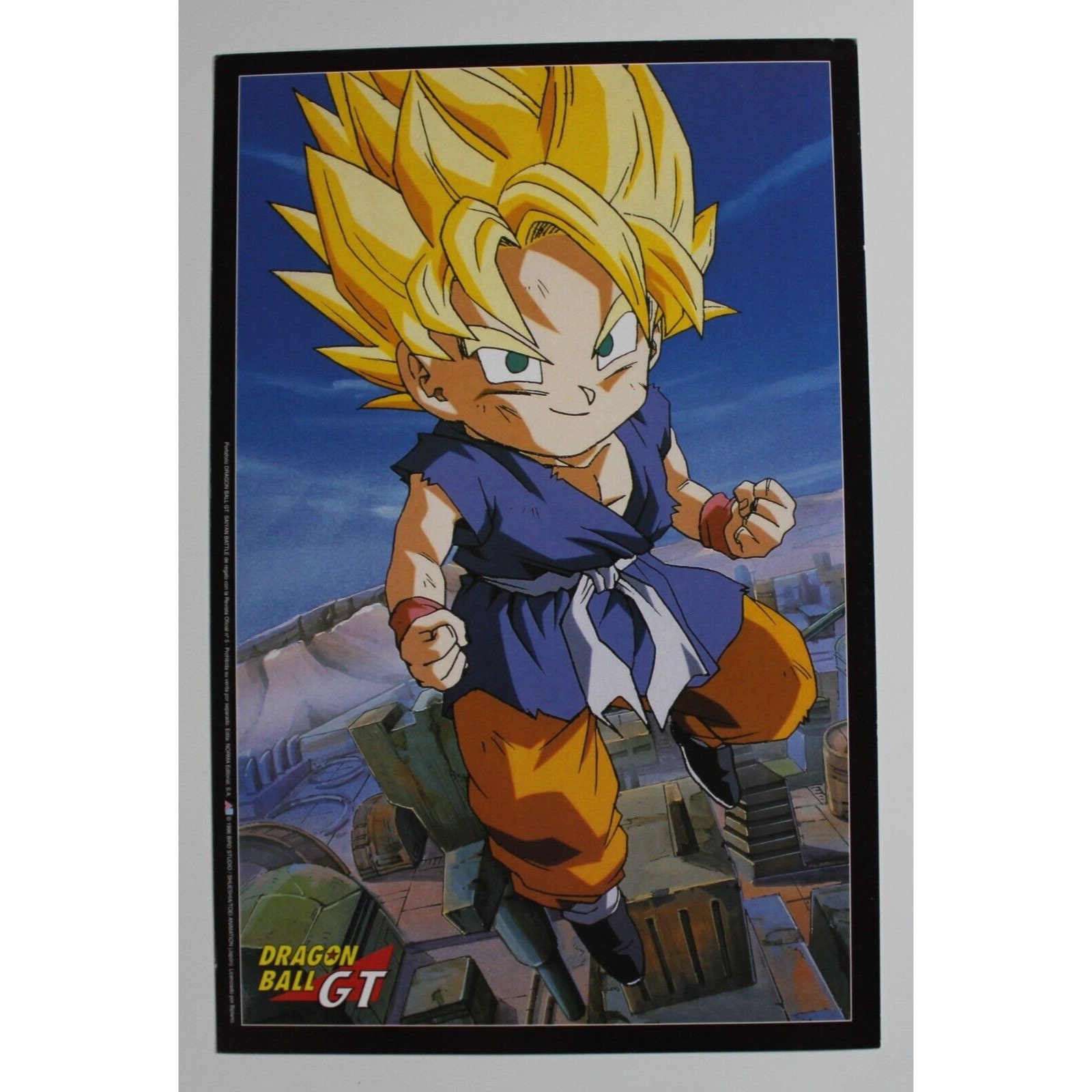 1996 Dragon Ball GT CARDBOARD POSTER Original Vintage Spain 14.2