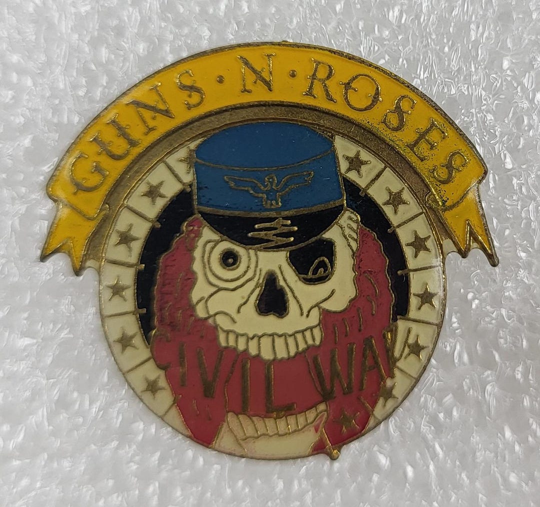 1991 GUNS N' ROSES Civil War Lapel Pin 1.25