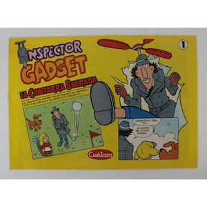 1983 INSPECTOR GADGET Livro Espanhol Cookies Promo 21 x 15 cm. (8,25" x 5,75")