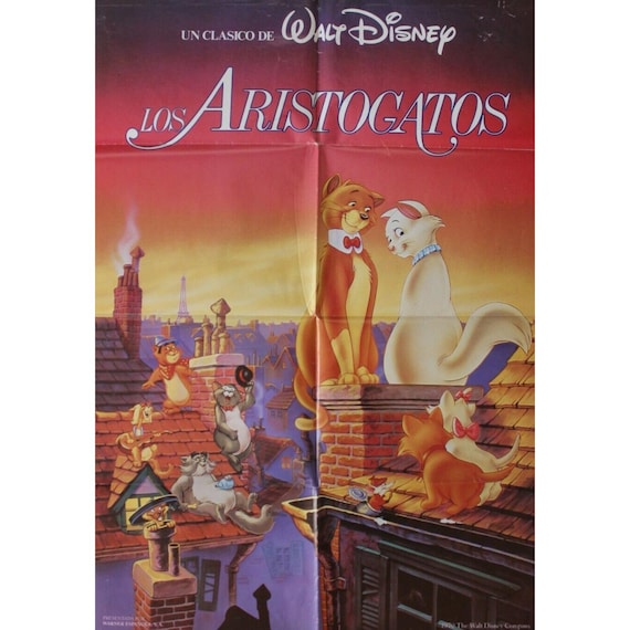 1970 THE ARISTOCATS Original Vintage Poster Spain Theatre Walt