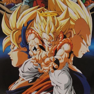 Póster de cartón Dragon Ball Z 1989 Original Español Vintage 42 x 30 cm. #3