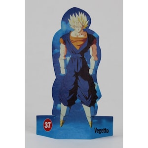 Figura de cartón troquelada VEGETTO / VEGITO 1989 5,25" (13,5 cm.) Promocional Dragon Ball España