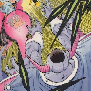 1993 DRAGON BALL Pocztówka Oryginalna hiszpańska Vintage 15 x 10,5 cm. (6" x 4") Kufry, King Cold #31