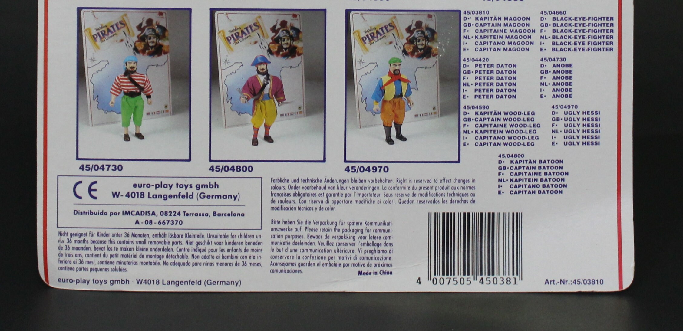 1990s Euro Play Fighting Pirates 6.5 KAPITAN MAGOON German Mego-like figure 1990s Euro Play Fighting Pirates 6.5 KAPITAN MAGOON German Mego-like figure
