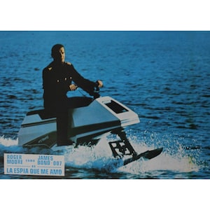 Tarjeta de vestíbulo de James Bond 007 de 1977, La espía que me amó - Artículo vintage original en español - Roger Moore n.º 1