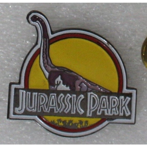 1992 JURASSIC PARK BRACHIOSAURUS Dinosaur Lapel P… - image 1