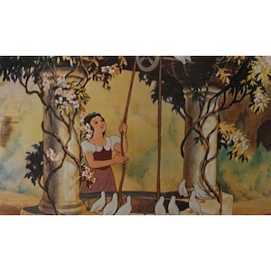 1970s SNOW WHITE And The Seven DWARFS Lobby Card - Original Vintage Spanish Item 13.75" x 9.75" (35 x 24.5 cm.) - Walt Disney #2