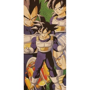 MINIPÓSTER DE DOBLE CARA DE DRAGON BALL DE 1996 2 pósters en 1 - 10" x 7" (25,5 x 18 cm.) Son Goku #77