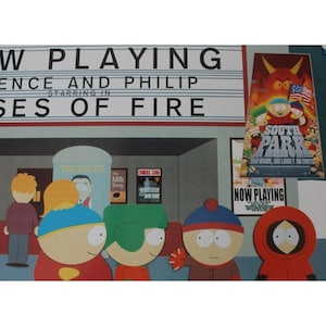 1999 SOUTH PARK Bigger Longer & Uncut - Lobby Card del film - 13,25" x 9,5" (34 x 24 cm) - Articolo originale spagnolo d'epoca n. 10