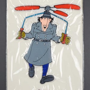 1983 INSPEKTOR GADŻET Arkusz naklejek Puffy Stickers 8,25" x 3,5" (21 x 9 cm.) Hiszpania VHTF #4