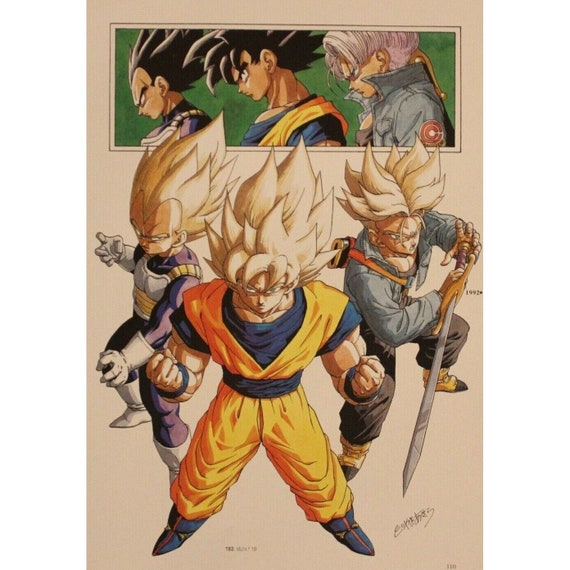 1996 Dragon Ball DOUBLE-SIDED MINIPOSTER 2 Posters in 1 