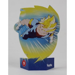 Figurine en carton découpée SS VEGETTO 1989, 5,25 po. (13,5 cm) Dragon Ball Espagne Promo