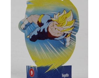 Figura de cartón troquelada SS VEGETTO de 1989, 13,5 cm (5,25"), promoción Dragon Ball España