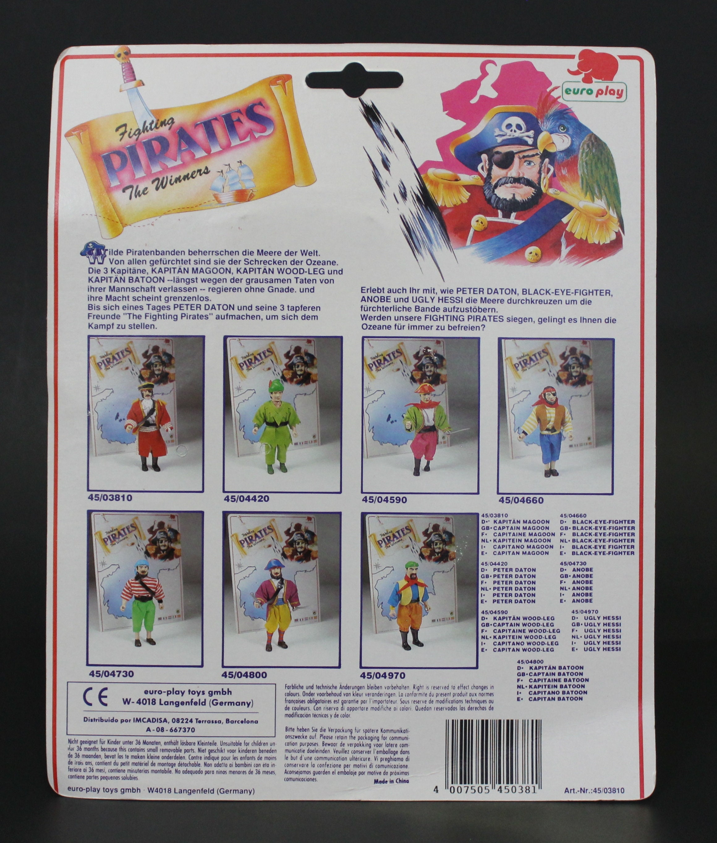1990s Euro Play Fighting Pirates 6.5 KAPITAN MAGOON German Mego-like figure 1990s Euro Play Fighting Pirates 6.5 KAPITAN MAGOON German Mego-like figure