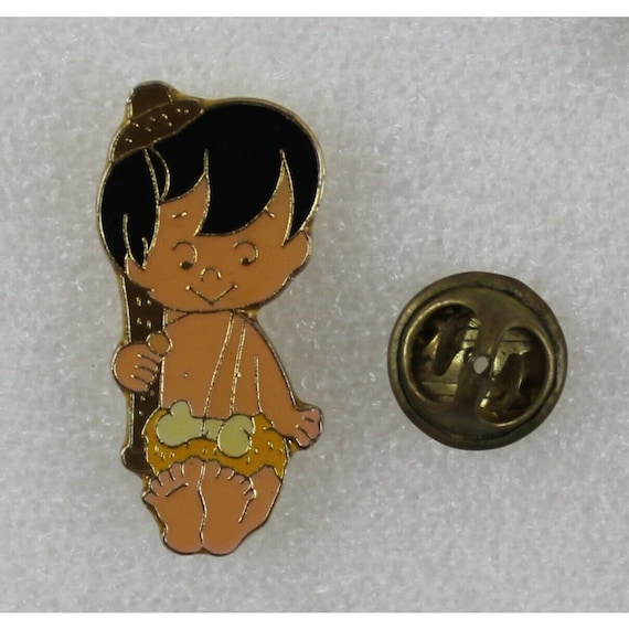 1980s The Flintstones BAMM-BAMM RUBBLE Lapel Pin … - image 1