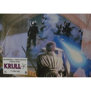 1983 KRULL Lobby Card Original Vintage Spain Kenneth Marshall, Liam Neeson 33.5 x 24 cm. ( 13.25&quot; x 9.35&quot;) #1