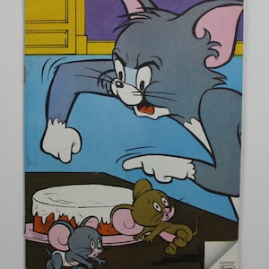 1981 TOM & JERRY Blank School Notebook - 8.5&quot; x 6&quot; ( 21.5 x 15.5 cm. ) - Spanish Vintage Item - Hanna Barbera #1