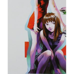 Poster TWEE DAMES uit de jaren 2000 13 x 10,25 inch Yoshiyuki Sadamoto-manga-anime #79