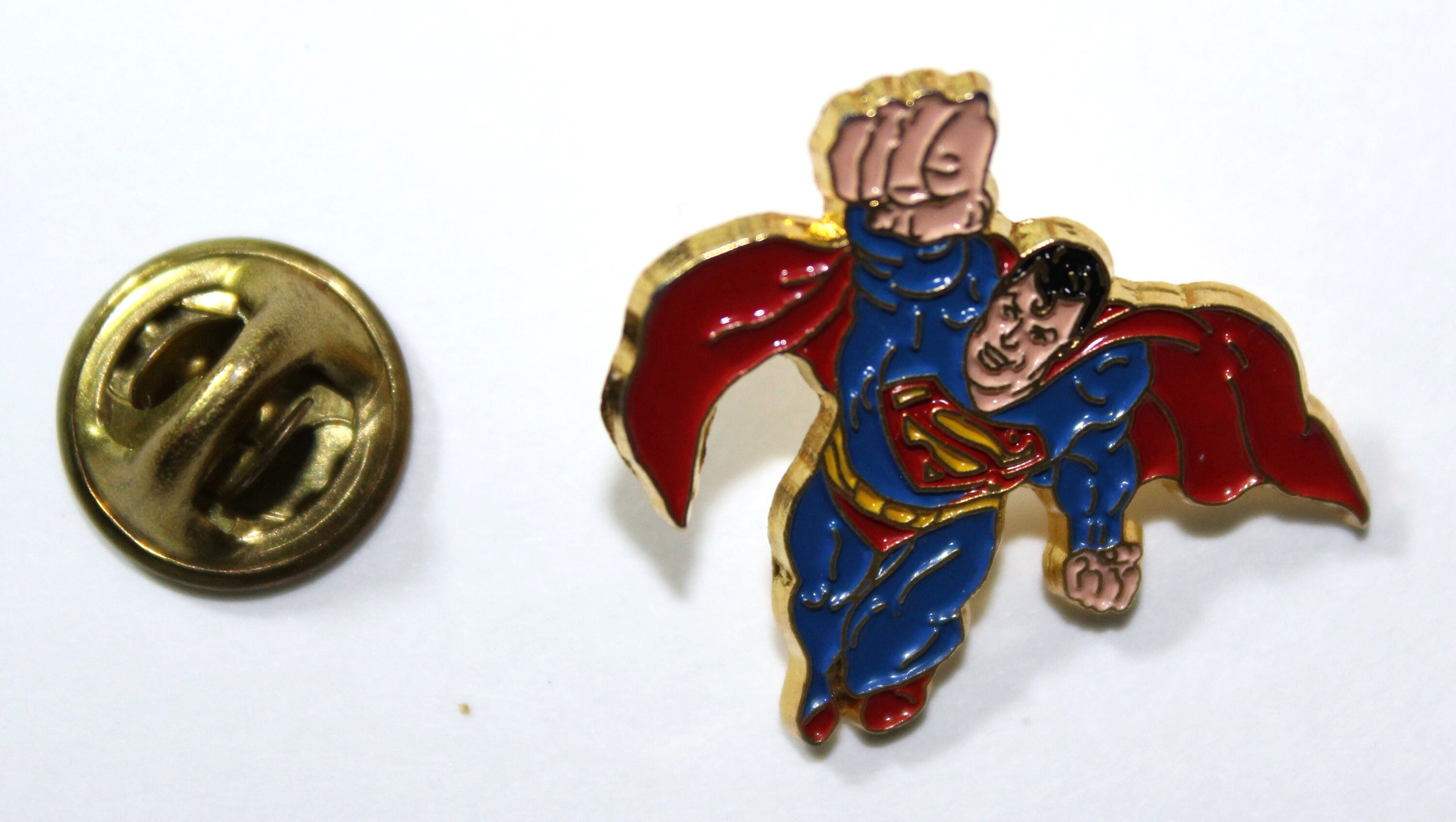 1982 SUPERMAN Lapel Pin 2.5 x 2.75 cm. 1 x 1.1 Etsy