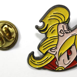 1990s Asterix CACOFONIX THE BARD ( Assurancetourix / Asuranceturix ) Vintage Lapel Pin - 3 x 2.5 cm. ( 1.2&quot; x 1&quot; ) - Goscinny, Uderzo