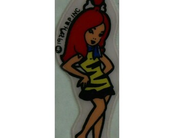 1977 PEBBLES FLINTSTONE Grown Up Puffy Sticker 2.5&quot; (6.5 cm) Hanna-Barbera Spain