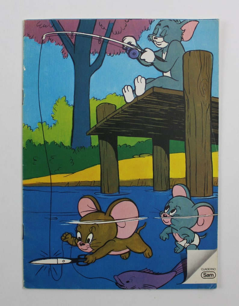 1981 tom jerry blank school notebook 8 5 x 6 etsy