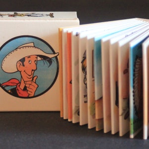 1985 LUCKY LUKE Zig-Zag BOOKLET - Promotional Spanish Vintage Item - Very Rare - 5.5 x 140 cm. ( 2.2&quot; x 55.1&quot; ) When Fully Open! - Timun Mas