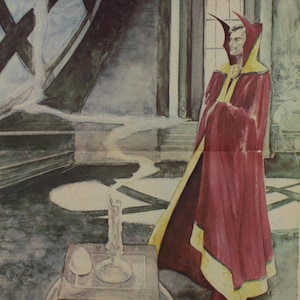 Poster DOCTOR STRANGE del 1991 di Dan Green, 33 x 25,5 cm., articolo vintage spagnolo.