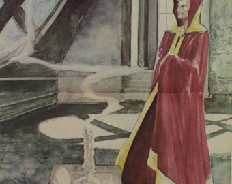 1991 DOCTOR STRANGE Poster von Dan Green 13 "x 10" (33 x 25,5 cm.) Spanischer Vintage-Artikel