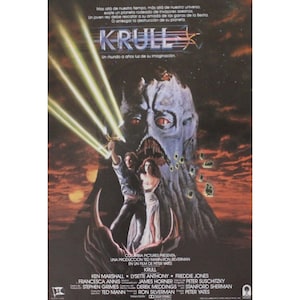 1983 KRULL Movie Theater Promo Sheet Original Vintage Spain Kenneth Marshall 30.5 x 21 cm. ( 12&quot; x 8.25&quot;) VHTF
