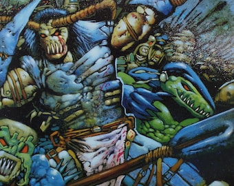 1998 SIMON BISLEY Original Vintage Poster 12" x 9" (30 x 23 cm.) Heavy Metal #43