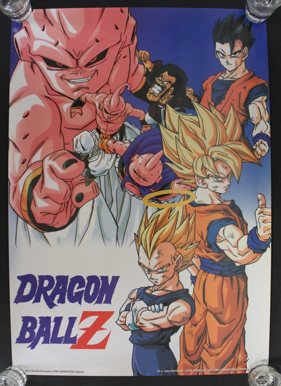 1989 Dragon Ball Z Goku Vegeta Buu Satan Poster Spanish Etsy