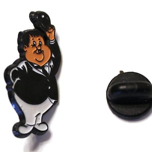 1988 LAUREL & HARDY Lapel Pin - Oliver HARDY - 3 x 2 cm. (1.2&quot; x 0.8&quot;) Larry Harmon Pictures