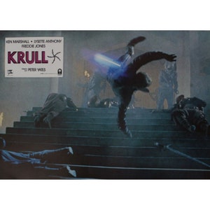 1983 KRULL Lobby Card Original Vintage Spain Kenneth Marshall, Liam Neeson 33.5 x 24 cm. ( 13.25&quot; x 9.35&quot;) #10