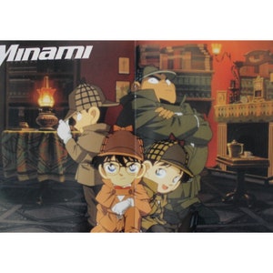 1999 CASE CLOSED Poster 16&quot; x 10.5&quot; (40.5 x 27 cm.) Spanish Original Vintage Item - Meitantei Conan / Detective Conan VHTF