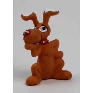 Lata 80. BRAIN 2,15" PVC Figurka Hiszpania Vintage Inspektor Gadżet Pies 5,5 cm P & M
