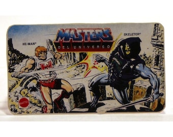 1988 Masters Of The Universe Battle ARMOR HE-MAN Sticker vintage espagnol objet promotionnel Mattel Motu 6 x 3,5 pouces (15,5 x 9 cm)