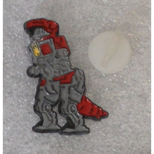 1995 DINOZORD Lapel Pin 3.5 x 2.2 cm (1.4" x 0.9") Power Rangers Promo T-Rex