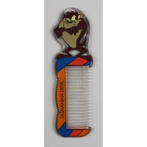 1997 TAZMANIAN DEVIL GRZEBIEŃ dziecięcy Warner Bros Looney Tunes 5" x 1,75" (12,5 x 3,5 cm.) Zupełnie nowy Taz