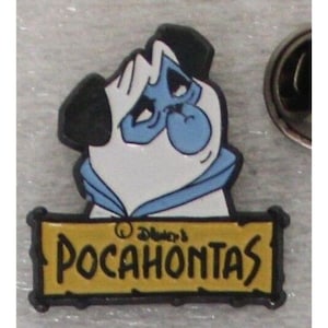 1995 Pocahontas PERCY Dog Lapel Pin 1" x 0.8" (2.5 x 2 cm.) Walt Disney Pug